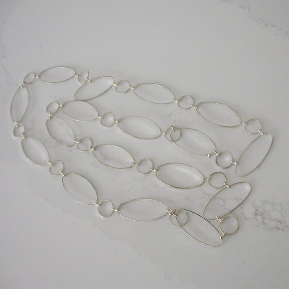 Ovals and Circles Chain Necklace - Picture 1 of 3